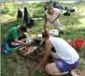 Field School 2007, unit excavation at Elizabeth Wilsons Terrell's home.